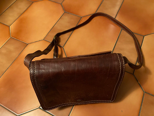 SAC À MAIN HOMME RARE "Le Pont" : SUPERBE CUIR VÉRITABLE D'OCCASION Firenze - SPÉCIAL - Photo 1/12