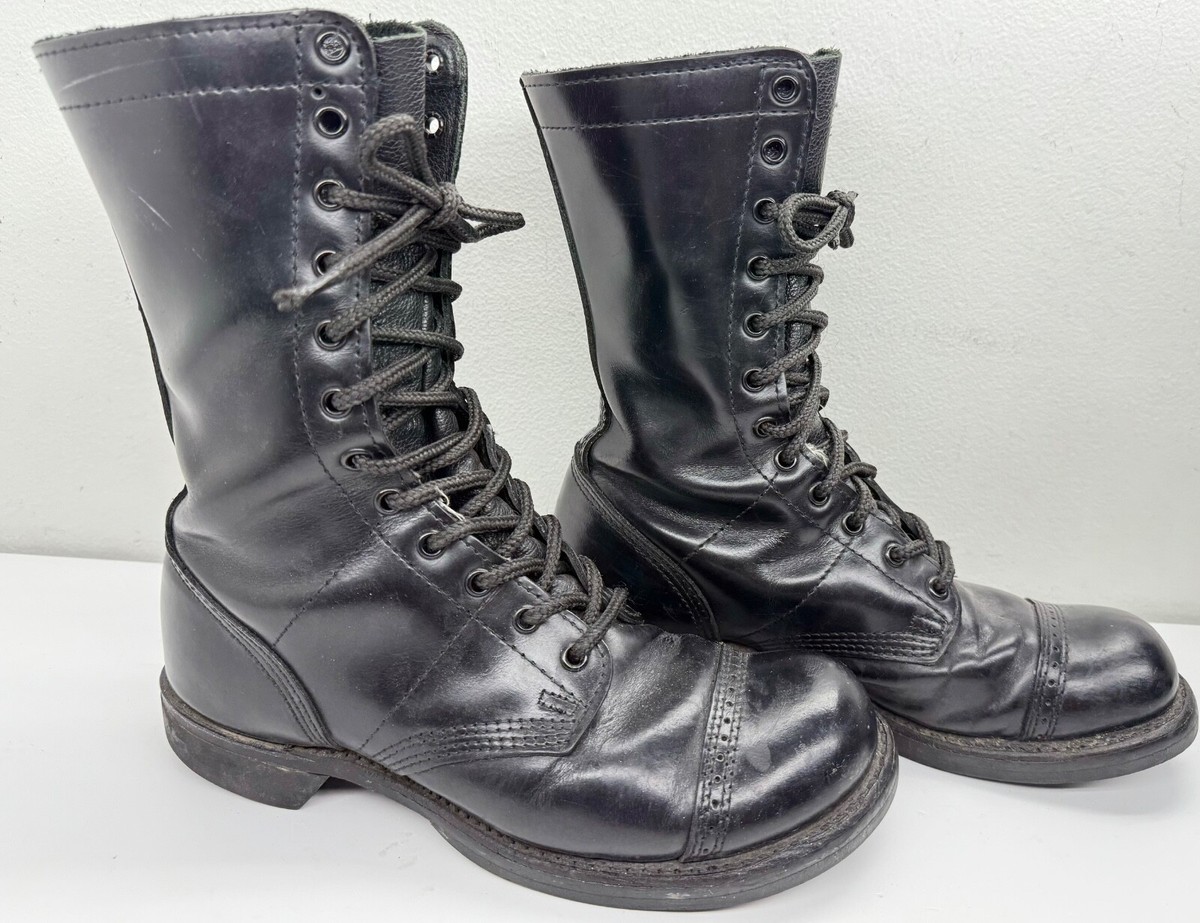 靴 1980s Vintage Combat WaterProof Boots Vintage 80's Corcoran 1500 Military Combat Jump Boots Size