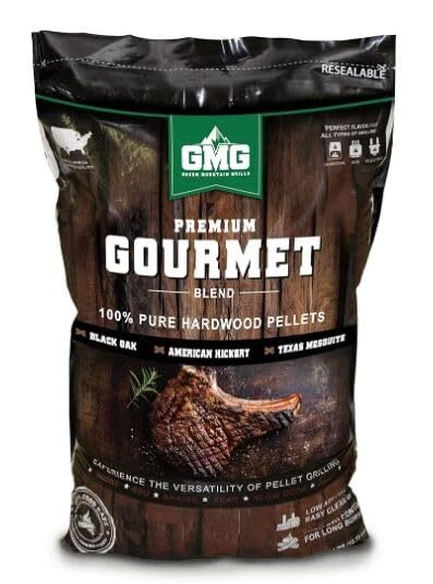 Green Mountain Grills Gourmet BBQ Pellet Blend - Resealable 8 lb Bag