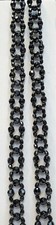 Decorative Adjustable Fashion Bra Straps-Black Beaded Stretches
