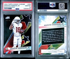 2024 Topps Cosmic Chrome Marvin Harrison Jr #253 Black Eclipse (RC) /10 PSA 10