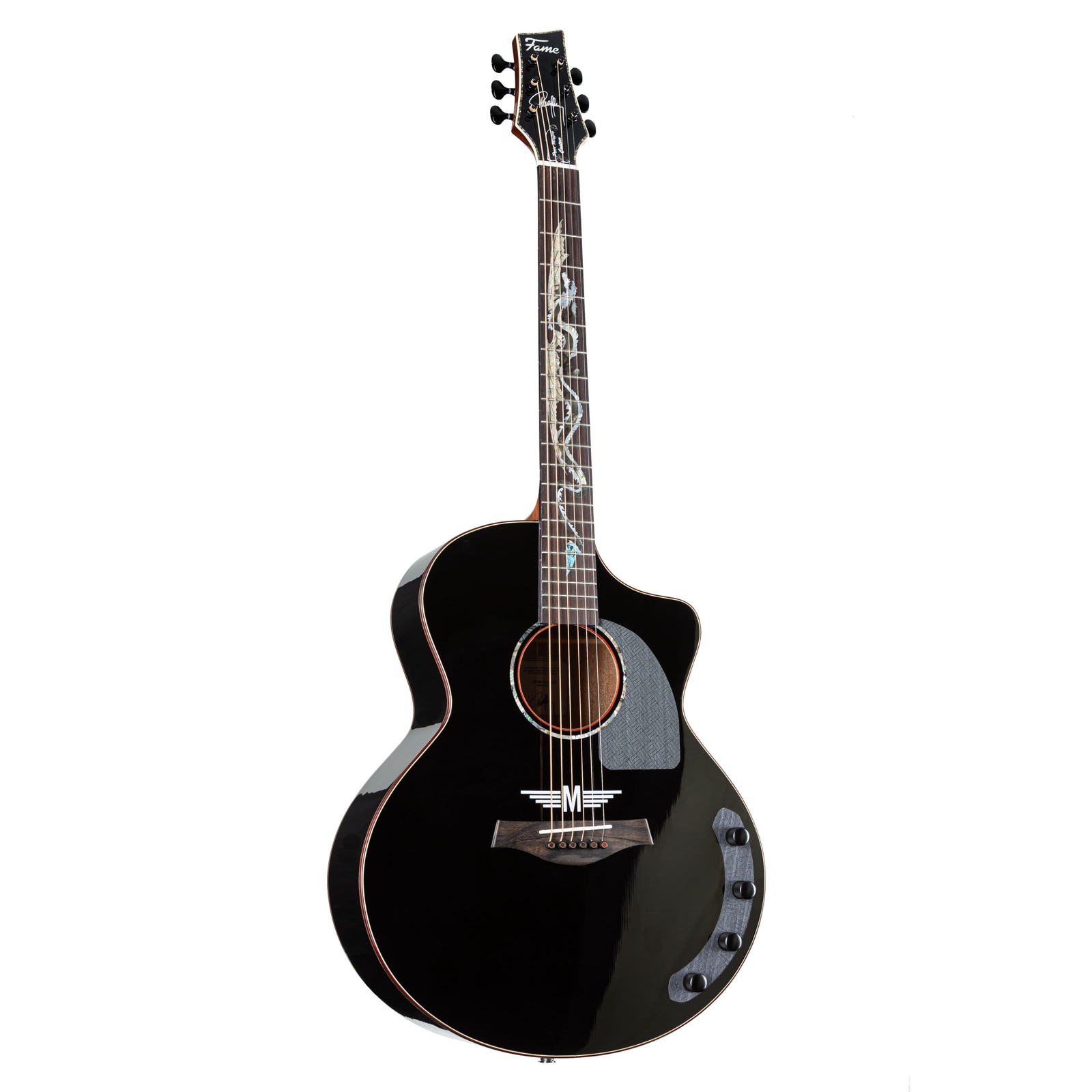 Fame Grand Auditorium Westerngitarre Cutaway massive Fichtendecke Dragon 167390₽