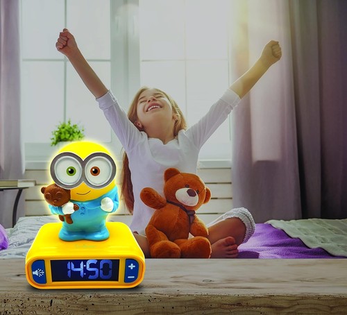 Lexibook, Ich - Einfach unverbesserlich Minions, Bob, Nachtlicht-Wecker, Sounds - Photo 3/9