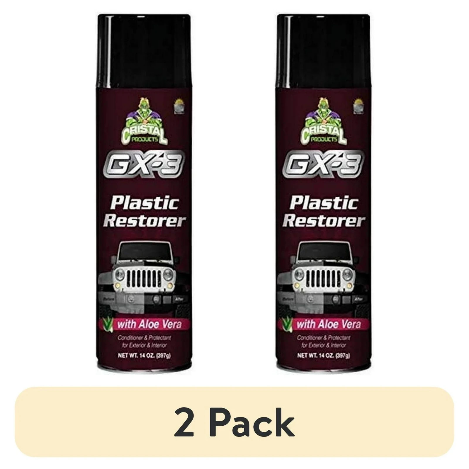 (2 pack) Cristal Products GX-3 Plastic Restorer