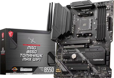 MSI - B550 TOMAHAWK MAX WIFI (Socket AM4) AMD B550 ATX DDR4 Wi-Fi 6E Motherbo...