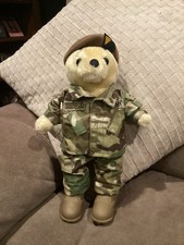 US Army Ranger Teddy Bear In Camo Uniform VTG 1989 BEAR FORCES OF AMERICA 10  