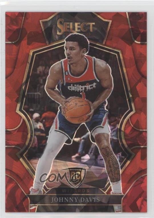 2022 Select Premier Level Red Cracked Ice Prizm Johnny Davis #191 Rookie RC 00em