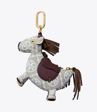 Tory Burch Year Of The Horse Coin Purse Bag Charm Gray Multi GUC