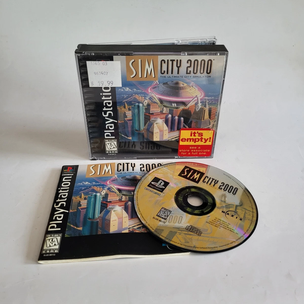 Sim City 2000 Sur PS1 - Version Japonaise NTSC-J Complète (boîte, Notice) - Bon état