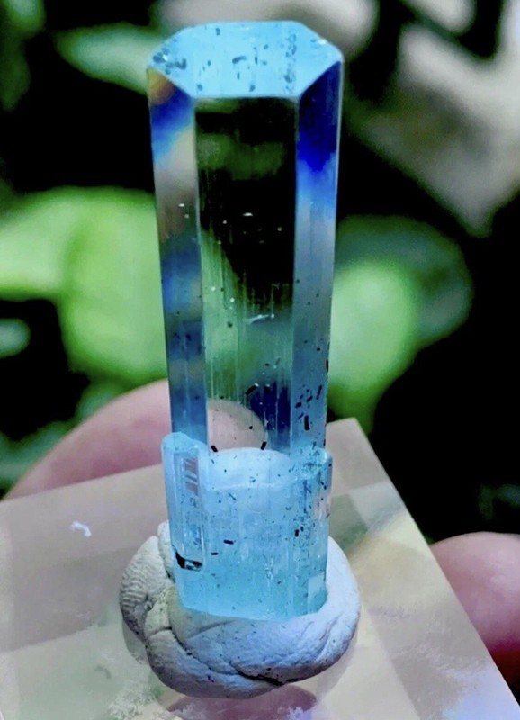 Natural Blue Aquamarine Crystal Raw Rough Specimen Luck Wealth Abundance