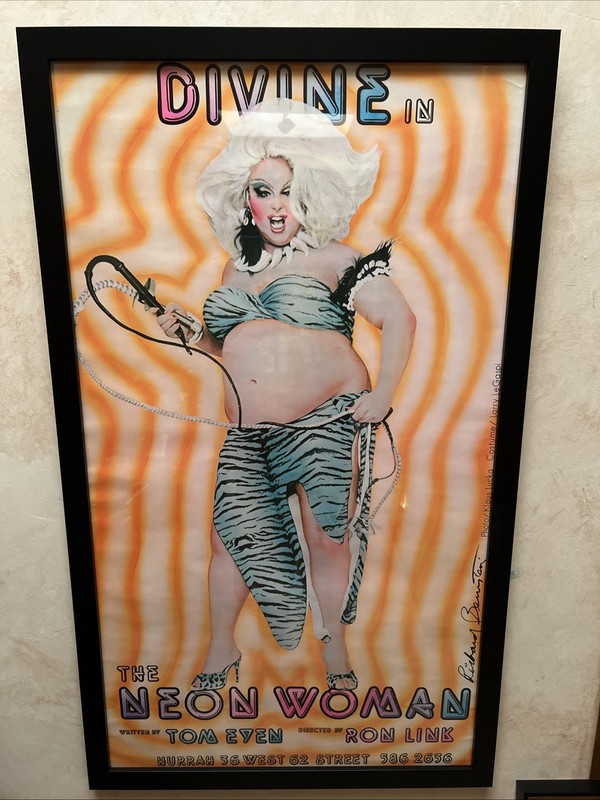 Divine Neon Woman play poster Hurrah NYC 1978 vintage Original