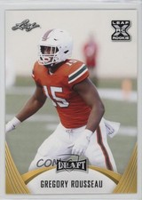 2021 Leaf Draft Gold Greg Rousseau Gregory Rousseau #39 19zq