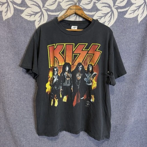 KISS Alive Worldwide Tour Shirt XL Cronies USA Grun 1990s vintage concert t-shirt, vintage, size XL, single stitch, B+ condition