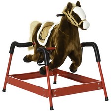 Soft Plush Horse Ride-on with Soft Feel, Imaginative Interactive Toy for Kids
