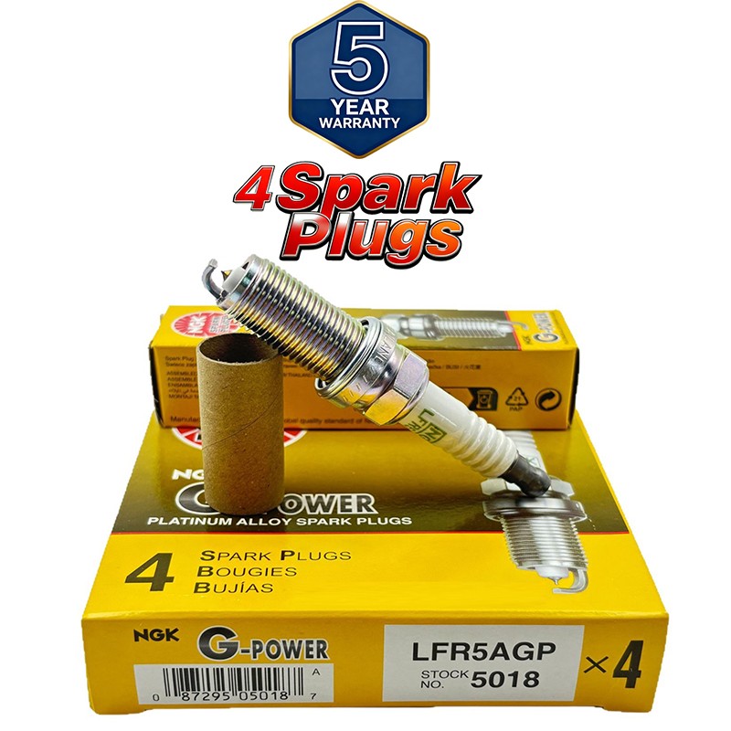 NGK LFR5AGP #5018 Set of 4 Platinum Spark Plugs 2009 5.7L 6.4L Hemi Dodge Jeep