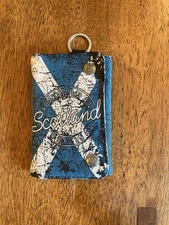 Tri-fold Robbin Ruth Wallet Scotland ID Window Card Cash Change Keyring