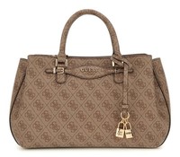 Guess Katya Girlfriend Satchel Handtasche UmhäNgetasche Latte Logo Hellbraun Neu