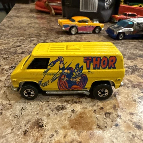 Hot Wheels Vintage Blackwall 1974 Super Van THOR Marvel Yellow Hong Kong Mint NM