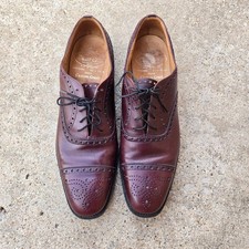 Church's Burgundy Cap Toe Mens Oxford Brogue Shoes size 9 AA Dress Shoes