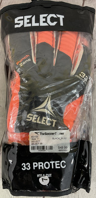 Select 33 Protec Hyla Cut Goal Keeping Gloves Dura Grip Latex Palm Finger Saves