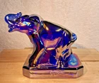 VINTAGE BOYD 1984 COBALT BLUE CARNIVAL "ZACH THE ELEPHANT" FIGURINE 4th SERIES