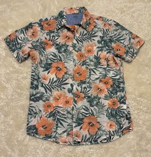 IZOD Saltwater Hawaiian Shirt Button Up Floral Relaxed Classics Men  s M
