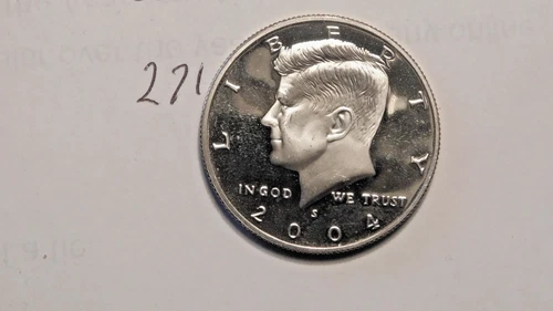 KENNEDY HALF DOLLAR, 2004-S, CLAD PROOF COIN, ---271