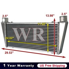29x13x3 Aluminum Universal Turbo Front Mount Intercooler 2.5inout Same Side