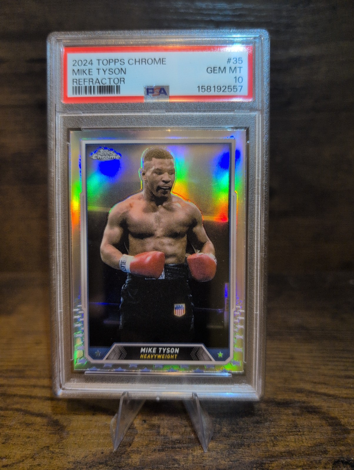 2024 Topps Chrome - Mike Tyson #35 Refractor PSA 10 💎 Boxing 🥊