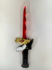 Power Rangers Dino Fury Chromafury Saber Electronic Light Up Toy Sword Red Gold