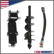 200mm Diameter Auger Drill Fits For  Mini Excavator Small Digger  1Ton-1.5Ton