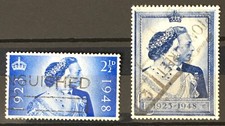 GB KGVI 1948 Royal Silver Wedding Set of 2 SG493 - SG494 Used (S1)