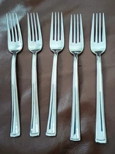 DANSK ORION STAINLESS DINNER FORKS LOT 5 PC