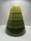 PYREX - 4 pc. Yellow - Green VERDE Mixing, Nesting Bowl Set