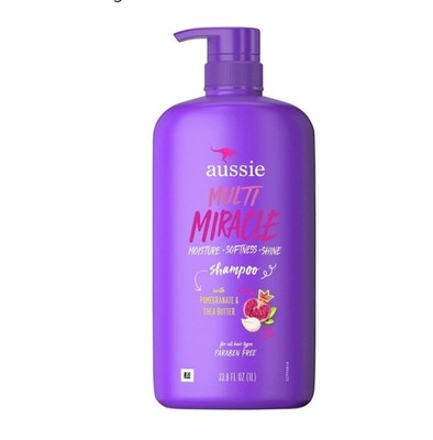 2XAussie Multi Miracle Shampoo Pomegranate & Shea Butter Paraben-Free 33.8 fl oz
