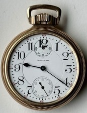 Antique 1915 Waltham Vanguard Open Face Pocket Watch 10K GF, 16s, 23J - Runs
