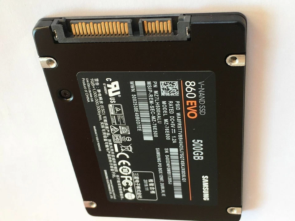 For Samsung 860 EVO 500GB MZ-76E500HALU 2.5" SATAIII 6Gb/s Internal Laptop SSD - Image 3 of 4