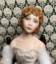 Dolls House Artisan Miniature Porcelain Lady Woman Doll 1:12 Scale