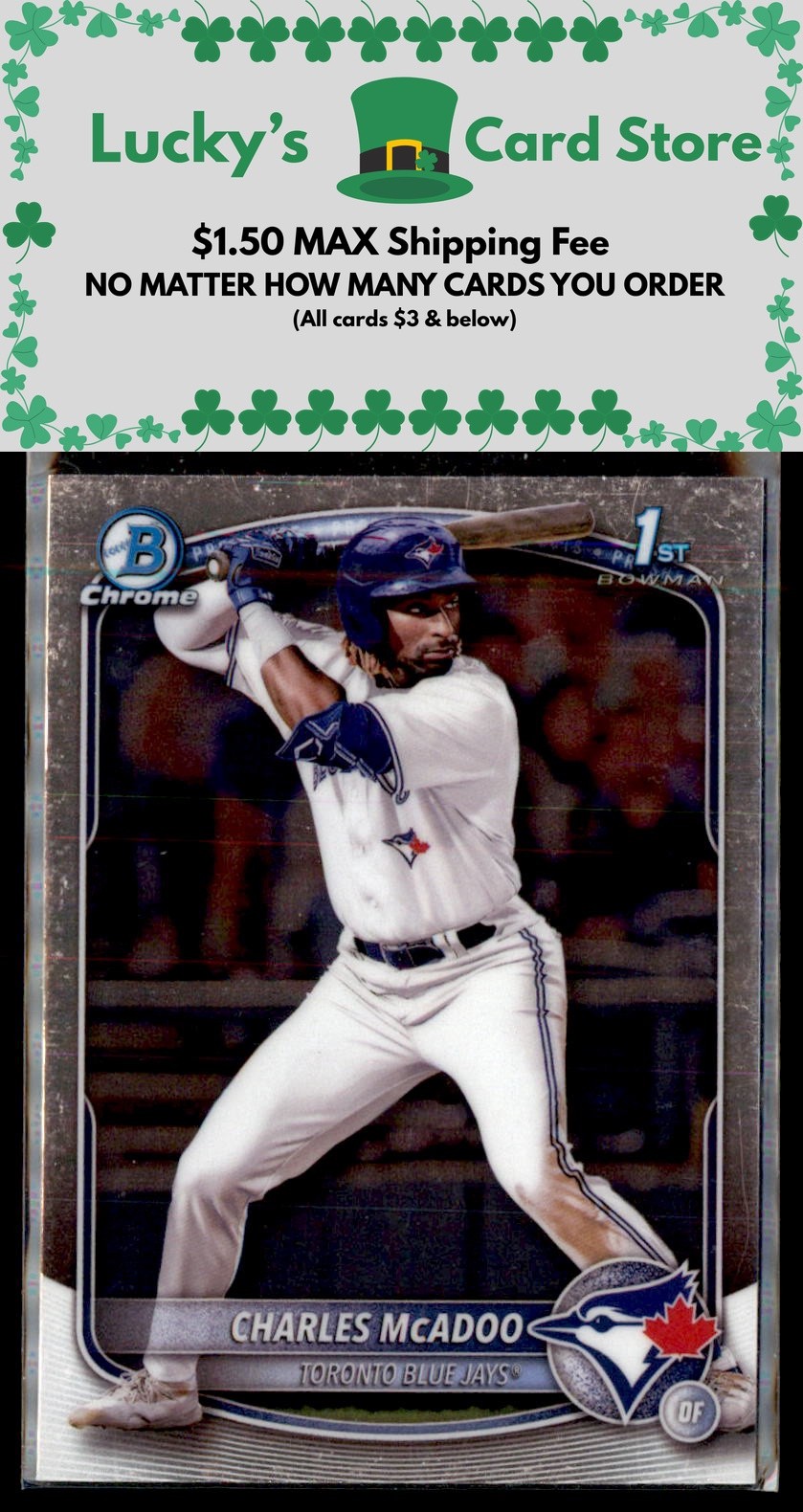 2025 Bowman #BCP-150 Charles McAdoo Chrome Prospects 1st Bowman