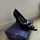 Stuart Weitzman Women’s Black Suede Pointed Toe Stiletto Pumps US 9 Buckle — photo 3