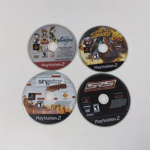 PS2 Disc Only Game Lot: Destroy All Humans SRS Racing Kingdom Hearts Singstar