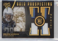 2015 Panini Black Gold Prospecting Quad Materials Prime /49 Melvin Gordon 2r5