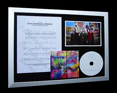 COLDPLAY Every Teardrop Is A Waterfall MUSIC CD FRAMED DISPLAY+FAST GLOBAL SHIP