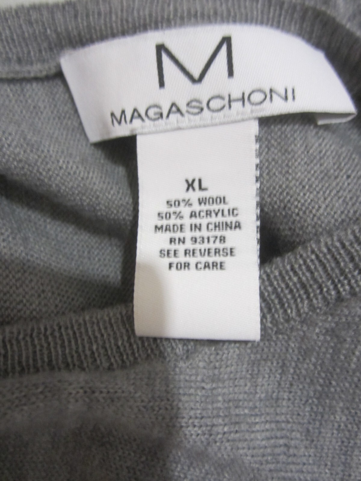 Magaschoni Gray Pullover Sweater Women's XL Wool … - image 2