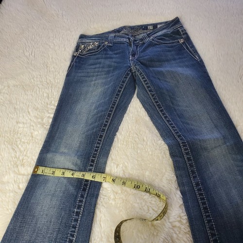 Miss Me 27 Bootcut Lacey Blingy JP5365B Medium Wash Womens Blue Denim Jeans - Picture 11 of 12
