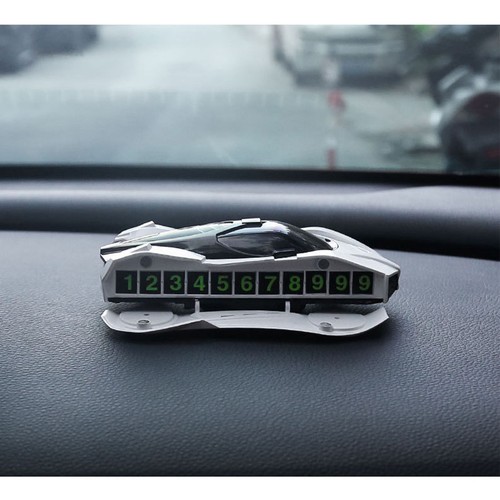 Silver Car Model Phone Holder Cool Sporty Shape Slip Resistant 360° Rotatable - Photo 10 sur 12