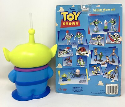 Disney TOY STORY 4 Alien Souvenir Cup w/ Straw & Thinkway Toys