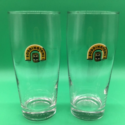 BODDINGTONS PUB ALE AUTHENTIC BEER GLASS - 6-1/2'' Tall - SET OF 2