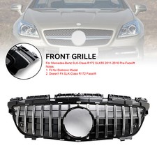 Chrome Front Radiator Grill Grille Fit Mercedes SLK-Class R172 SLK55 2011-16 E7