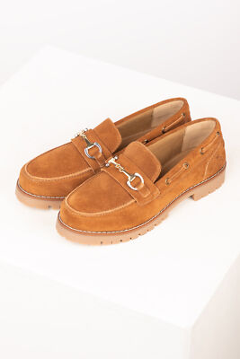 Damen Wildleder Halbschuhe klobige Sohle Damen Reitsport Halbschuhe Deck Schuhe Rydale
